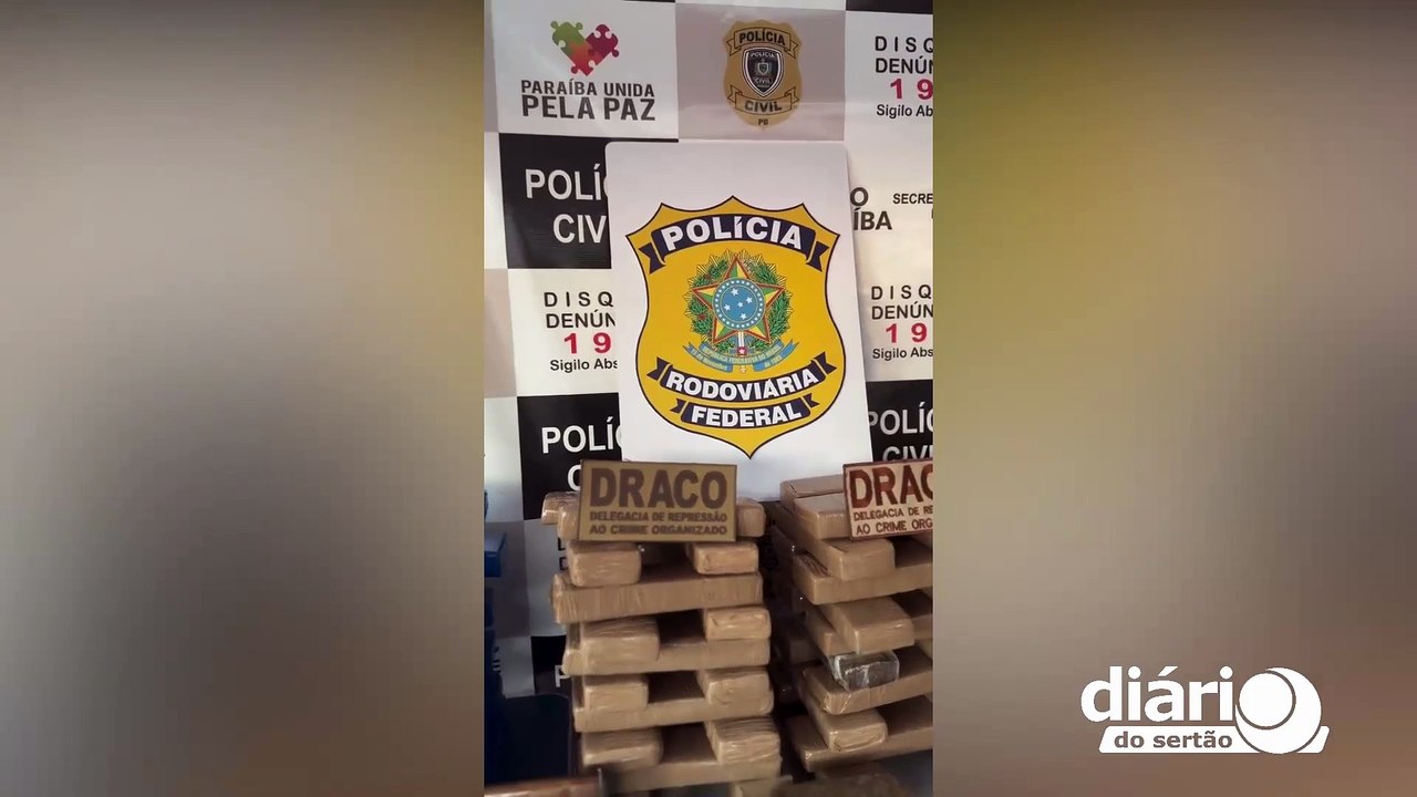 Três pessoas são presas e cerca de 120 kg de drogas são apreendidos em duas cidades do Sertão