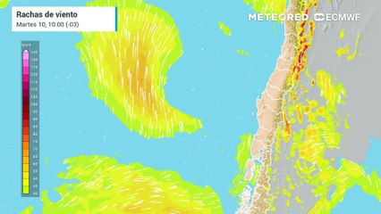 Rachas de viento de hasta 50 km/h para el gran Santiago