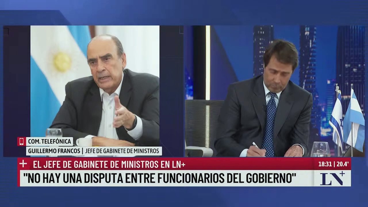 Francos remarcó sus diferencias con Santiago Caputo: "Tengo un rol constitucional"