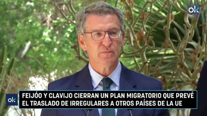 Feijóo y Clavijo cierran un plan migratorio que prevé el traslado de irregulares a otros países de la UE