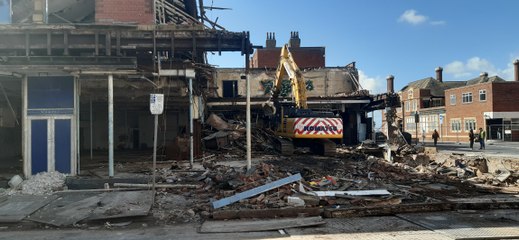 Former Hartes store demolition