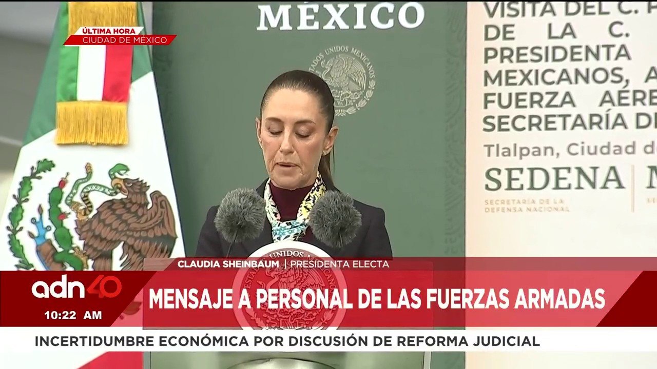 ¡Última Hora! Claudia Sheinbaum ofrece mensaje a personal de las Fuerzas Armadas