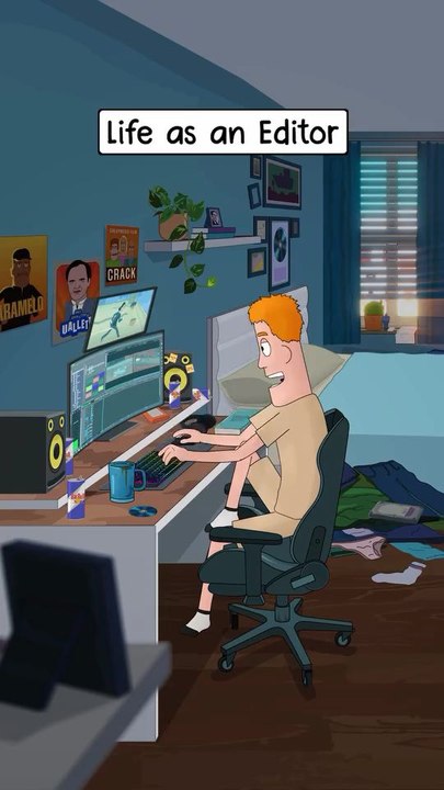 "Editors Master Of The Work Sleep Repeat LifeStyle Dreaming Of Deadlines Even While Asleep Follow For More Videos Have Editors"...!!