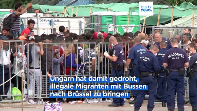 Inakzeptabel : EU-Kommission will Ungarn daran hindern, Migranten mit Bussen nach Brüssel zu bringen