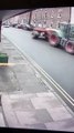 Pedestrian nearly hit by lorry on Ludlow pavement