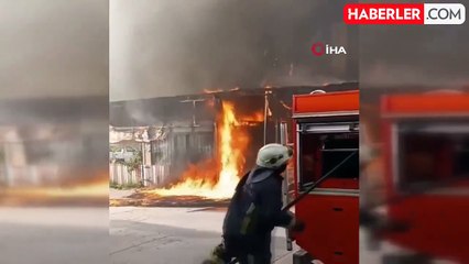 Büfede başlayan yangın mobilya imalathanesine sıçradı