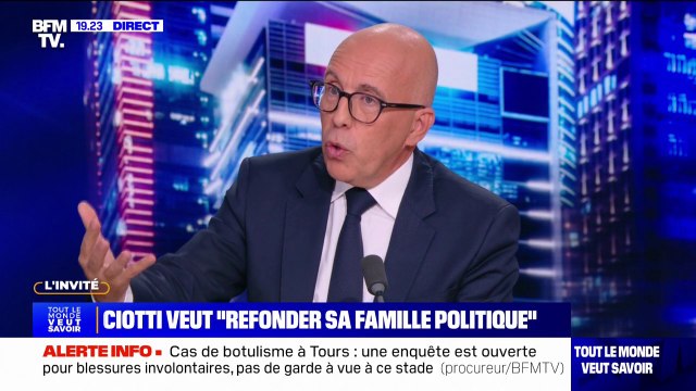 Éric Ciotti: Je veux refonder ma famille politique (...), je veux écrire une nouvelle page avec les militants des Républicains