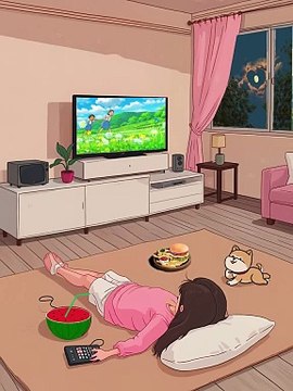 Who understands this situation? I like this state so much, free, happy, unrestrained, accompanying myself, enjoying the time alone~ #RomanticLifeRecord #AloneistheBestPractice #AloneTime #One'sAloneTime #One'sAloneLife #HealingIllustrations #HealingComic