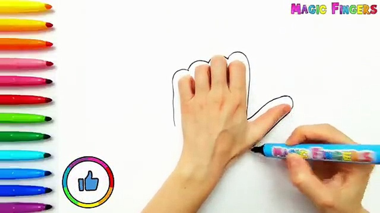 Anjing dan 4 Hewan Lagi Menggambar, Mewarnai untuk Anak & Balita _ Pelajari Teknik Menggambar #345