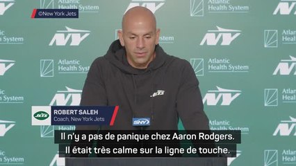 Jets - Saleh assure qu'il n'y a "pas de panique chez Rodgers" après son retour difficile