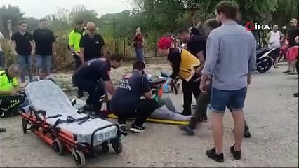 Bursa'da kaza! Motosiklet otomobile çarptı