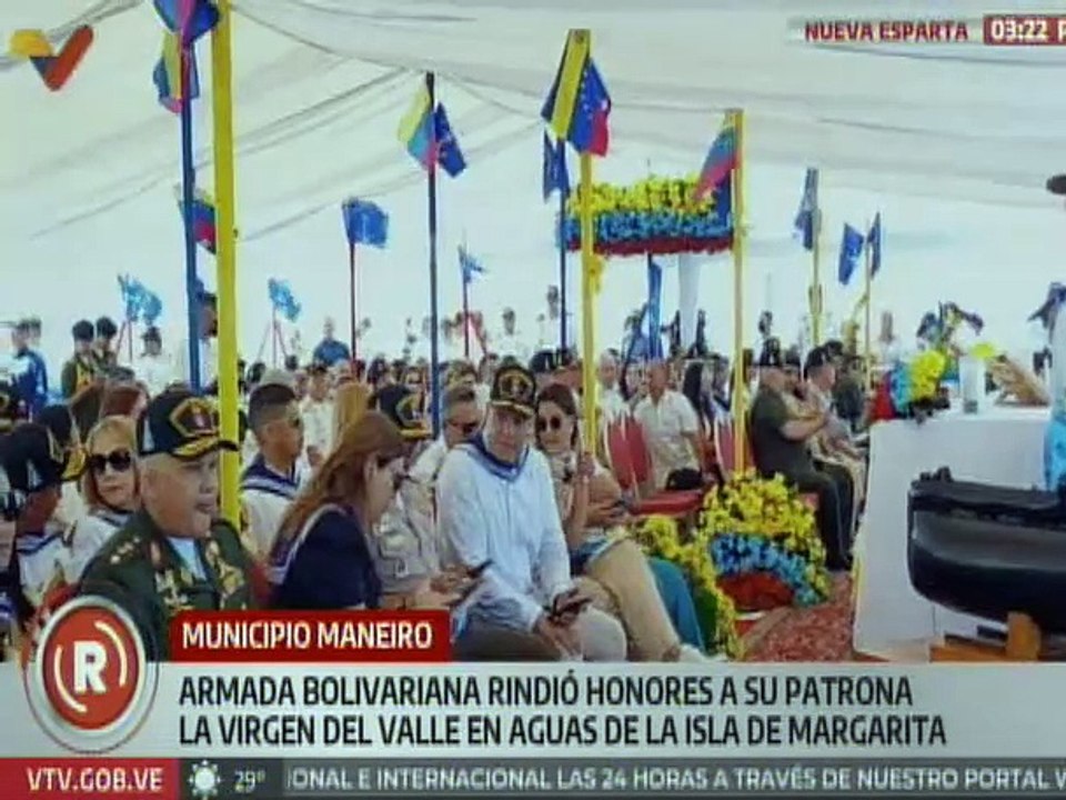 Armada Bolivariana rinde homenaje en aguas de la Isla de Margarita a su patrona la Virgen del Valle