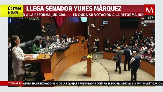 Senador Yunes Márquez pide licencia por motivos de salud en plena discusión de reforma judicial