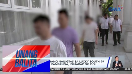 Sampung dayuhang nailigtas sa Lucky South 99 POGO sa Porac, Pampanga, iniharap ng DOJ | Unang Balita