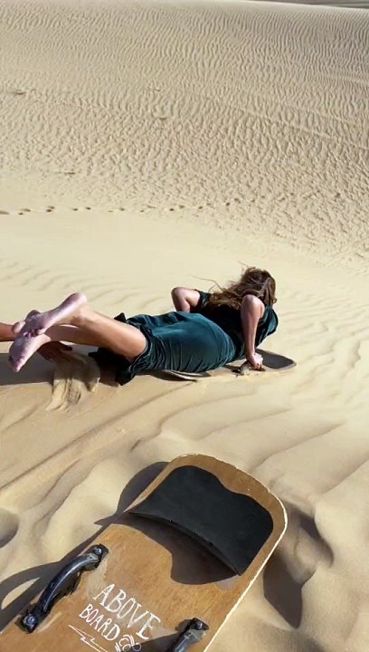 Sandboarding in desert safari Dubai, Adventure time