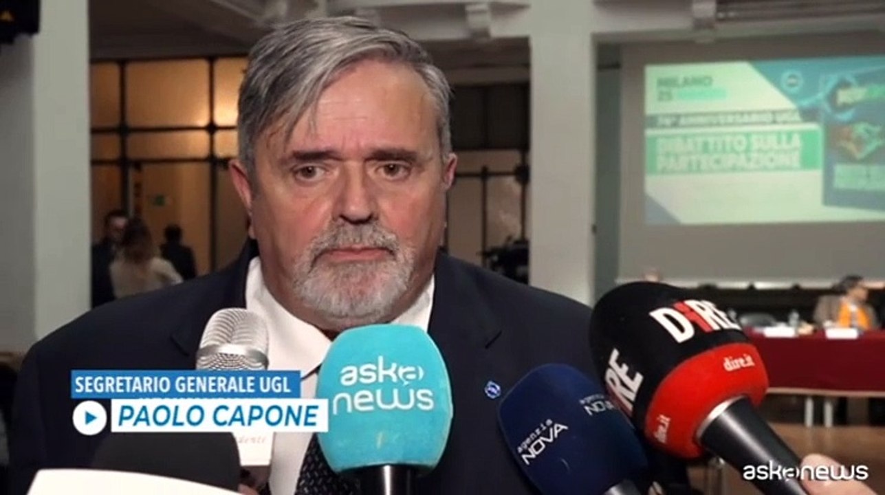 Capone (Ugl): serve un nuovo patto sociale tra capitale e lavoro