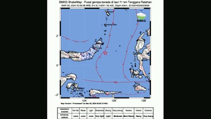 Gempa bumi hari ini terasa di Manado Tondan Bitung Sulawesi Utara