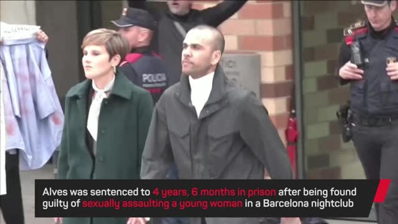 Dani Alves released from Barcelona jail after paying €1m bail