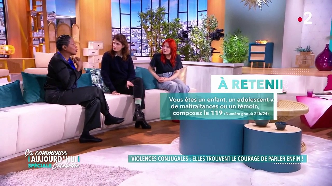 Babette de Rozières évoque le viol qu'elle a subie petite puis les violences conjugales de son mari, "Ça commence aujourd'hui", France 2.
