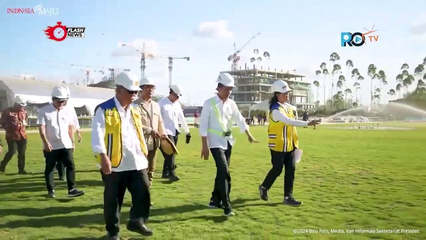 Tinjau Pembangunan Lapangan, Jokowi Pastikan Kesiapan Pelaksanaan Upacara 17 Agustus di IKN