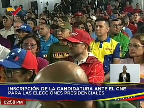 PSUV presenta ante el CNE la postulación de Nicolás Maduro como candidato presidencial para el 28-J
