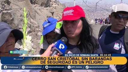 Cerro San Cristóbal: reparan barandas y camino a pocos días de peregrinación por Semana Santa