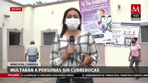 Multarán a personas sin cubrebocas en Monclova