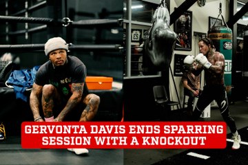 Gervonta Davis impresses in sparring session, ends with powerful knockout