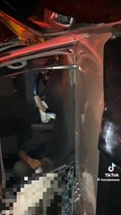 Hondureño siguió tomando cerveza y riéndose dentro del carro tras volcar
