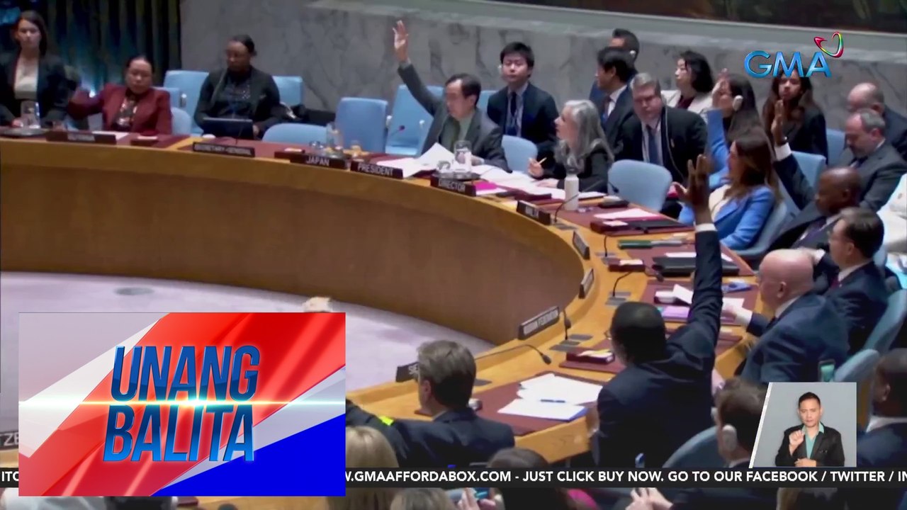 Agarang ceasefire sa pagitan ng Israel at grupong Hamas, iniutos ng U.N. Security Council | UB