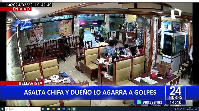 Callao: dueño de chifa en Bellavista somete a ladrón a golpes tras intento de robo