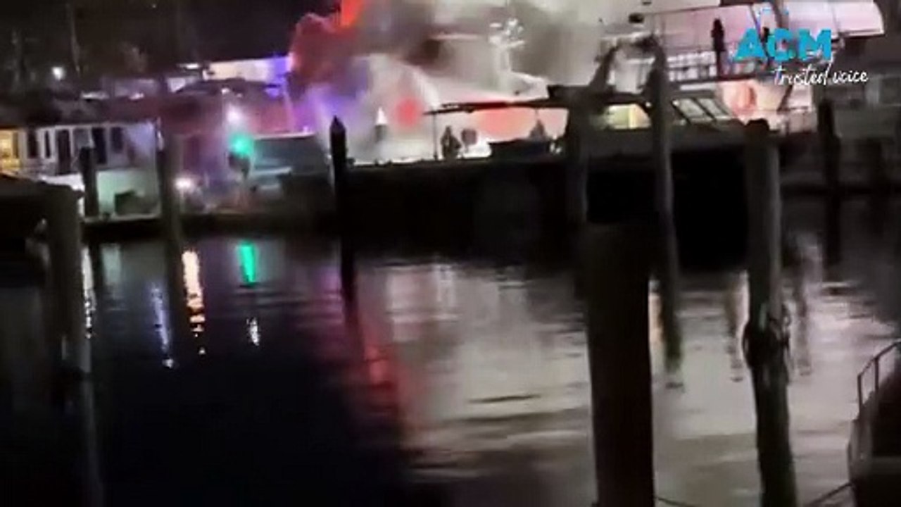 Yacht burns at Port Stephens | Newcastle Herald | March 26 2024