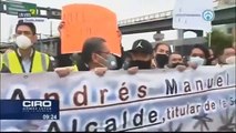 Trabajadores de Interjet bloquean Circuito Interior frente al #AICM por falta de pago