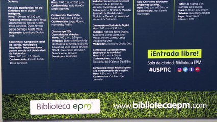 08-10-18  En la biblioteca EPM no se pierda Una Semana para TIC