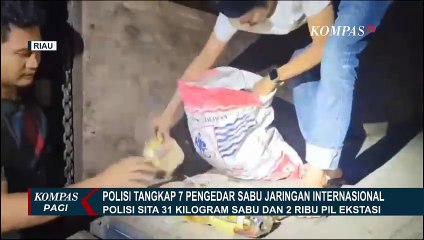 Download Video: Polisi Tangkap 7 Pengedar Narkoba Jaringan Internasional, 31 Kg Sabu dan 2 Ribu Pil Ekstasi Disita