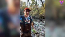 #THANKS: Ecologista enseña cómo limpia un arroyo lleno de basura