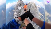 #OMG: Vertiginosas imágenes de este montañista realizando el sendero Watzmann