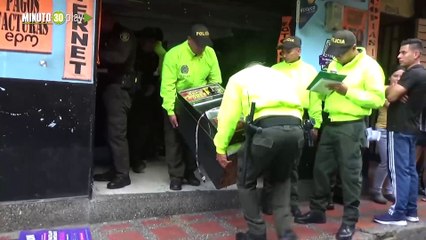 Policía incautó máquinas tragamonedas en Medellín