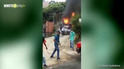 20-03-19 Banda delincuencial de Ajizal habría prendido un carro particular, que se habría negado a pagar ‘vacuna’