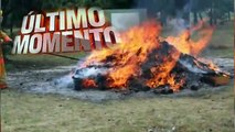 INCREÍBLES IMAGEN incineran más de una tonelada de droga en Chiapas Secretaría de Marina