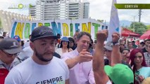 Alcalde de Medellín salió a marchar a favor de las reformas del Gobierno Petro