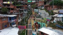 La comuna 13 será escenario de la carrera de downhill urbano. Red Bull Medellín Cerro Abajo