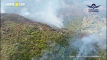 Fuerza Aérea apoya emergencia por incendio forestal en Palermo, Huila