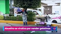 Abuelito vende gelatinas en las calles para sobrevivir a la pandemia