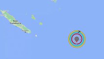 Sismo de 7.7 grados en cosas de Nueva Caledonia, ALERTA DE TSUNAMI