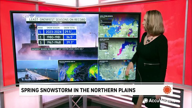 Spring snowstorm slams the Northern Plains