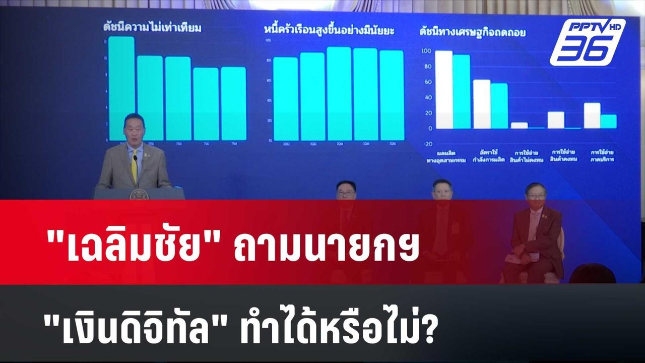 "เฉลิมชัย" ถามนายกฯ "เงินดิจิทัล" ทำได้หรือไม่?...