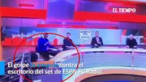 Habla el conductor de ESPN aplastado por monitor gigante durante programa en VIVO