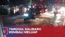 Tanggul Kalibaru Meluap Lagi, Pertigaan Hek Kramat Jati Kembali Banjir