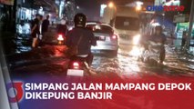 Simpang Jalan Mampang Depok Dikepung Banjir, Banyak Motor Mati Mesin